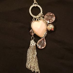 Paparazzi necklace and earrings pink heart charms